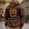 2025 Hooded 3D Print Halloween Sweatshirt - Women's European/American Autumn & Winter Edition