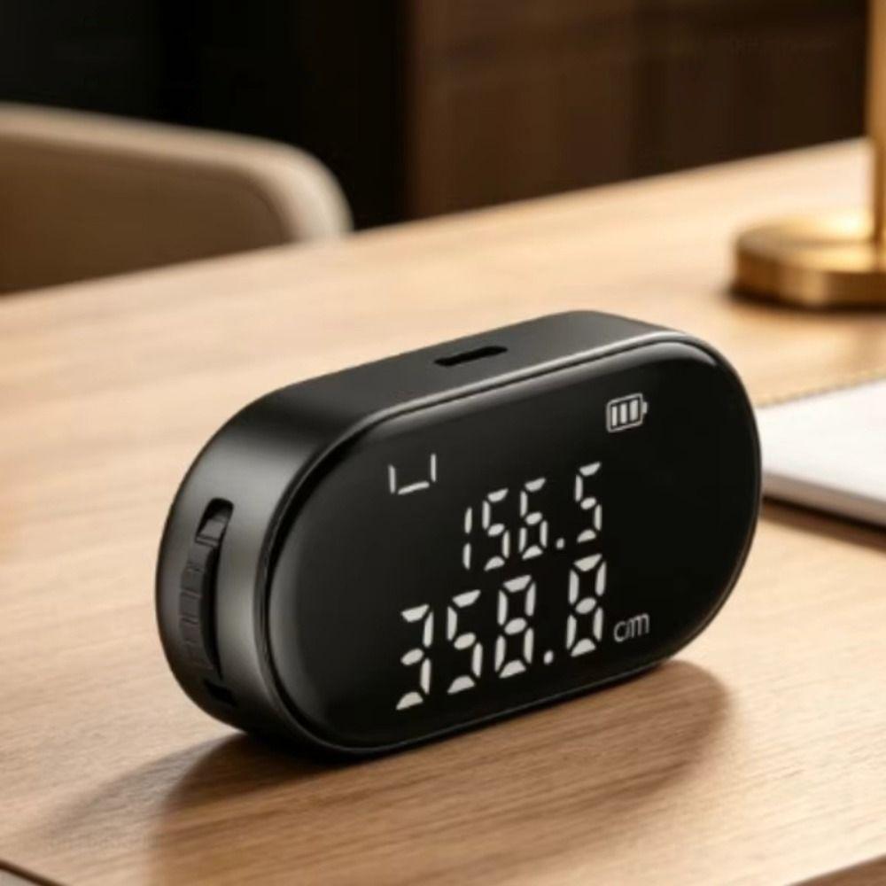 Mini Size Digital Wheel Tape Measure High Accuracy Type-C Rechargeable Tape Ruler Hand Tool Use