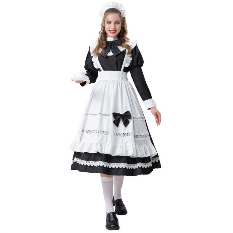 Long Feminine Sleeve Maid Costume Stunning Lolita Dress For 1824 Year Olds At Events