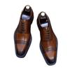 Mode 2025 Stilvolle Herren-Oxfords Hochzeit Formelle Schuhe Echtes Leder Schnürschuhe Brogue Runde Zehenpartie Business Büro Kleiderschuhe für Herren