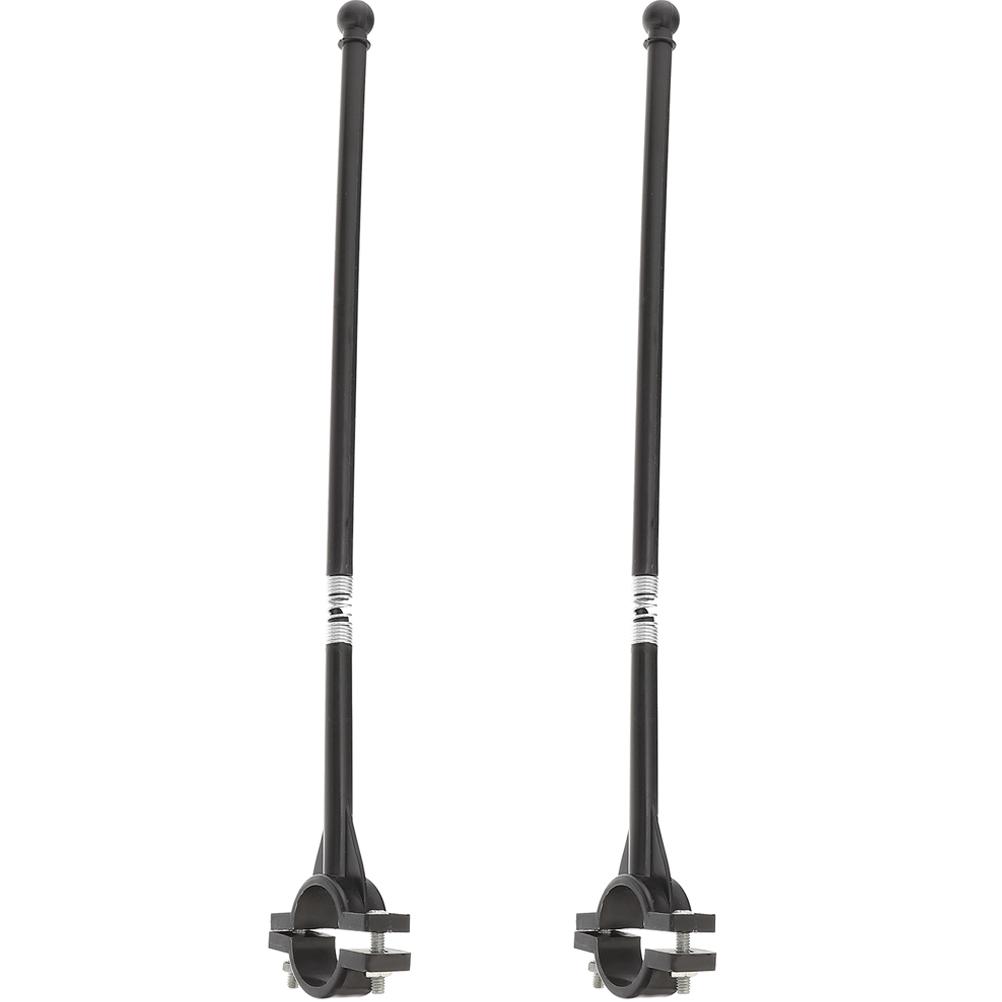 

2 Pcs Flag Pole for Motorcycle Flagpole Stand Holiday Mounts Glass Fiber Child 28.00X4.50X1.40CM чёрный