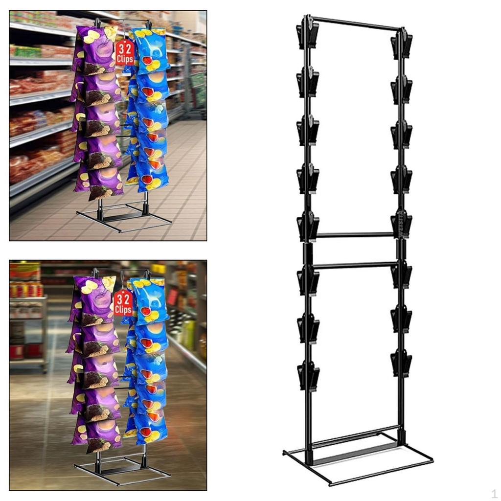 Chip Rack Display Stand Supermarket Snack Organizer Multipurpose Showcase Bag Holder for Store