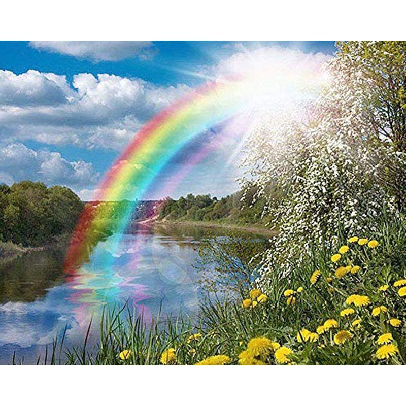 RUOPOTY Digital Natural Scenery Hand-Painted Art Gift Diy Digital Painting Set Room Decoration