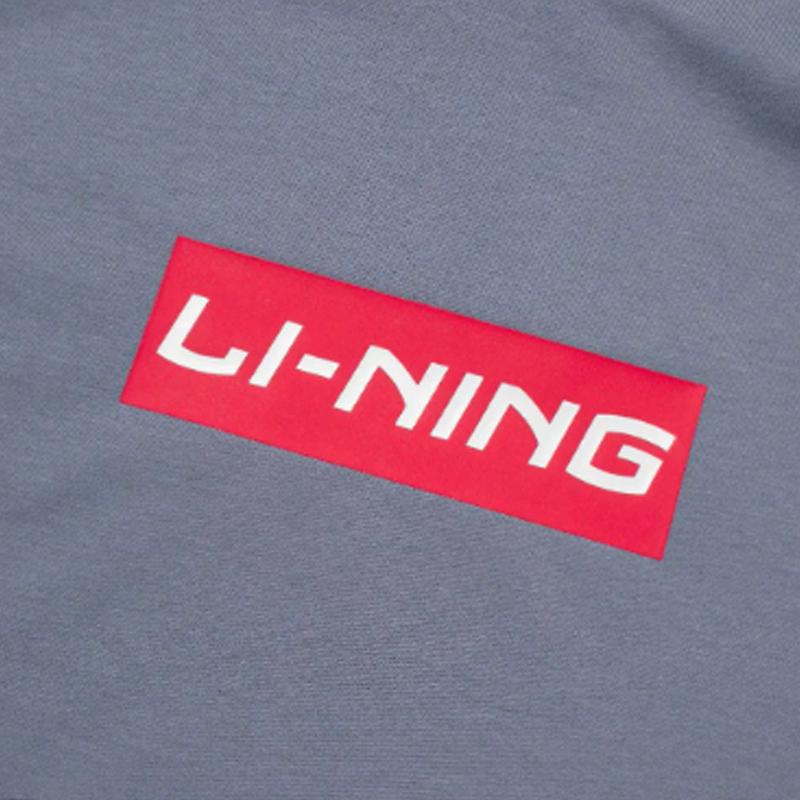 Li Ning Logo Printed Round Neck Short Sleeve T-Shirt Comfortable Loose Versatile Shorts Casual Sports Suit Unisex suit AHST461-3+YKSV129-1