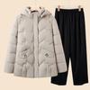 Winter new thickened loose medium and old coat short padded jacket versatile fashionable large size padded coat short padded coat