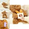 Adorable Soft Teddy Bear Pastry Chef Plush Toy Cute Cartoon Animal For Kids