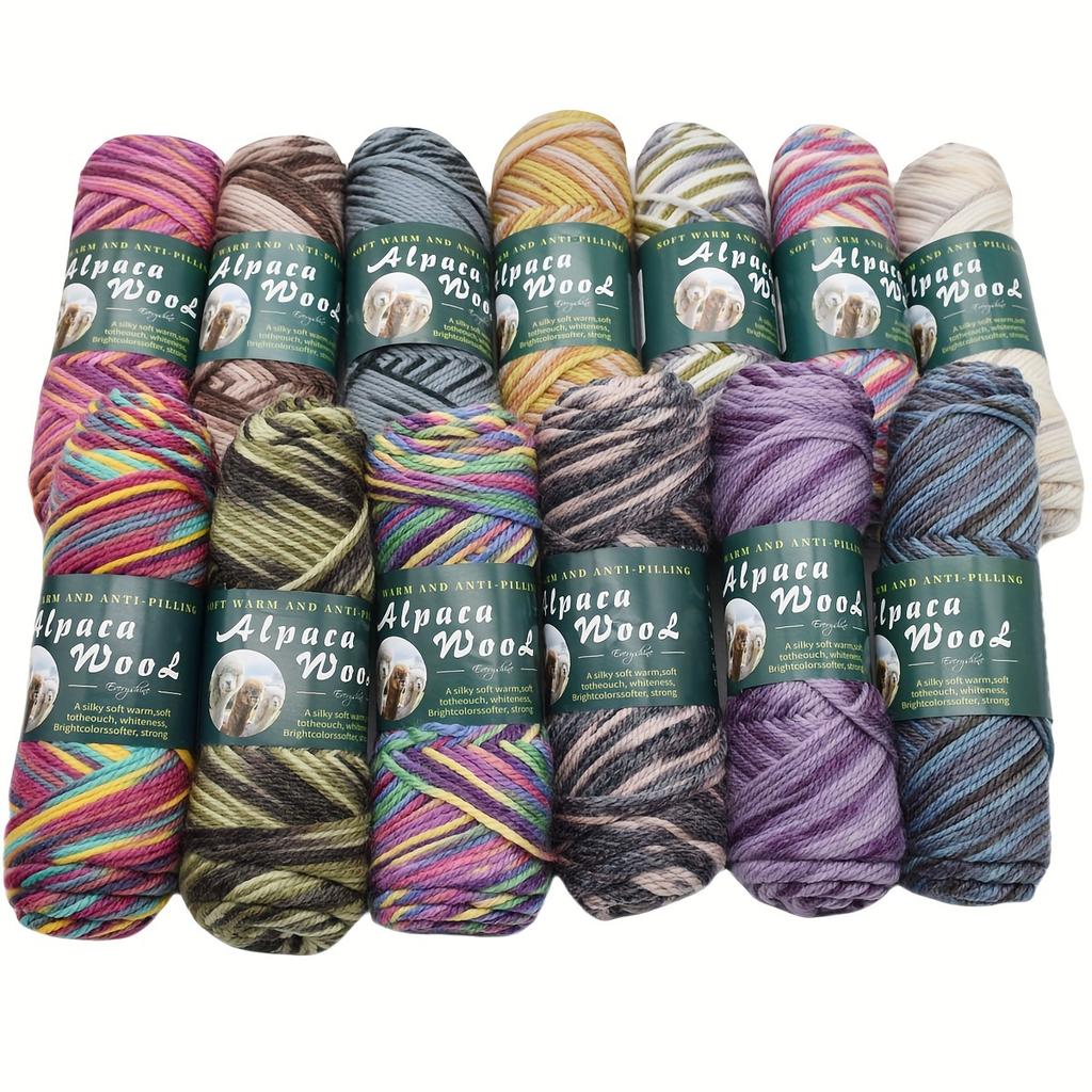 5pcs Soft Alpaca Blend Yarn, 1.1LB Total - Ideal for Sweaters Medium Thickness (2.8mm) | Perfect for Knitting Needles 3.5-4.5mm