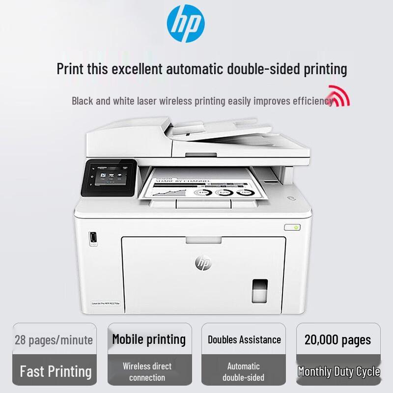 HP LaserJet Pro M227fdw All-in-One Printer CN plug (adapter included)