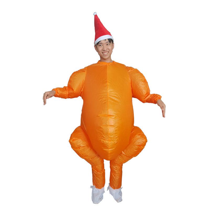Inflatable Cute Cartoon Turkey Costume for Halloween and Parties
