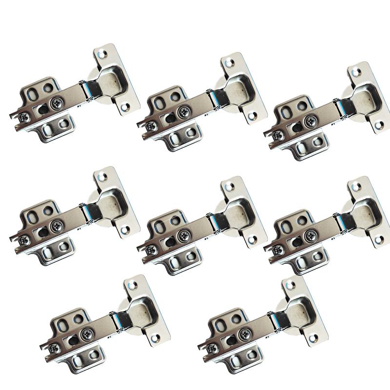 2 Pcs Stainless Steel Cabinet Door Hinges Close Quiet Wardrobe Door Concealed Hinges