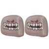 Halloween Car Headrest Cover with Scary Pattern - Printed Headrest Protector for Car Interior Decor