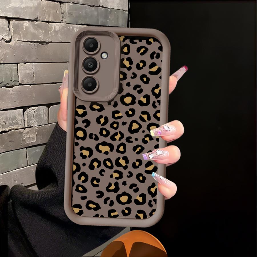 Case for Samsung Galaxy A50 A13 A30 A15 A11 A06 A12 A07 A05 A20 A16 A04 A17 A14 Phone Cover Leopard Print Art
