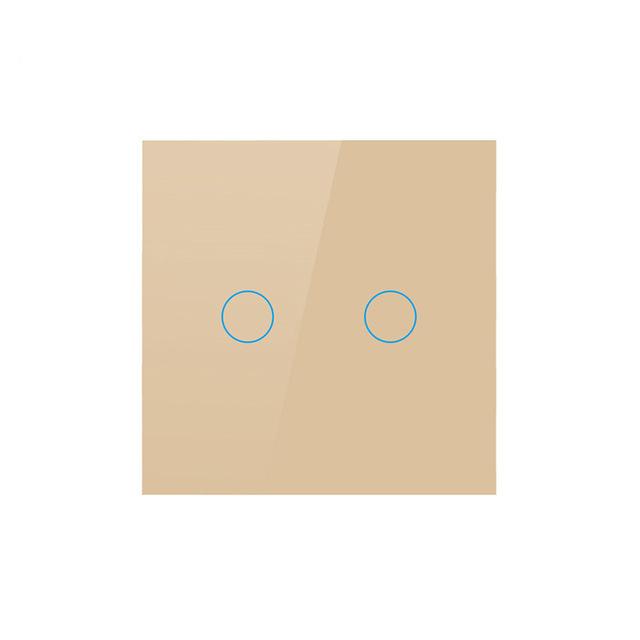 Panel podświetlany Włącznik dotykowy AC100-240V LED Hartowane Szkło Kryształowe Oświetlenie ścienne Przełączniki sensoryczne 1/2/3-krotny Interruttore