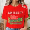 Posso leccarlo Maglietta Tavola Periodica Unisex Unisex Divertente Scienza Chimica Insegnante Umorismo Grafica Tee Casual Insegnante Top Regali