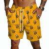 Men Casual Drawstring Shorts Lightweight Quick Dry Five Inch Relaxed Fit with Print Design for Everyday Wear