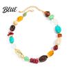 Casual Vacation Necklace Bohemian Necklace Colorful Resin Beaded Choker Retro