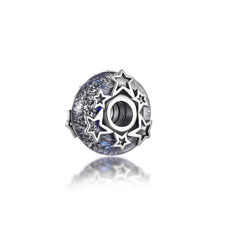 Fine Blue Starry Sky Series Astronaut Star & Crescent Moon Mysterious Alien Sun Fit Original Bracelet Diy Jewelry Gifts