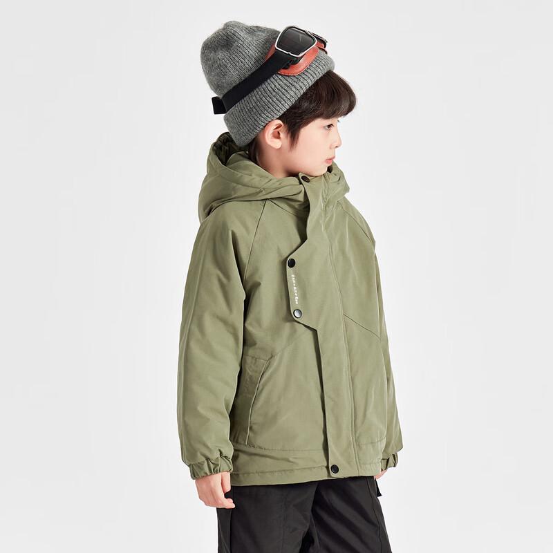 Boys' 3-in-1 Winter Outdoor Waterproof Hooded Padded Jacket