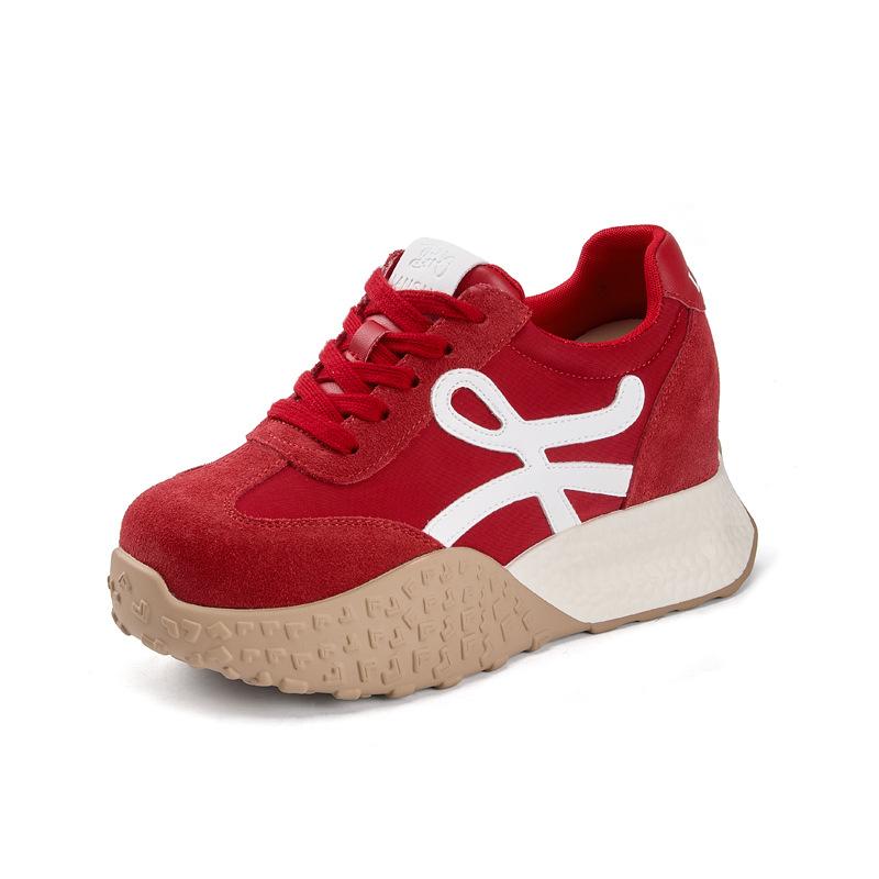 8707 thick-soled inner height increase German training Forrest Gump dad shoes women's 2025 spring and summer new muffin sports and leisure shoes