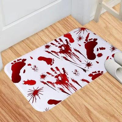 Χαλί με Αποτύπωμα Αίματος για το Halloween Αντιολισθητικό Απορροφητικό Πατάκι Εισόδου για Υπνοδωμάτιο Μπάνιο και Μπαλκόνι Διακόσμηση Σπιτιού