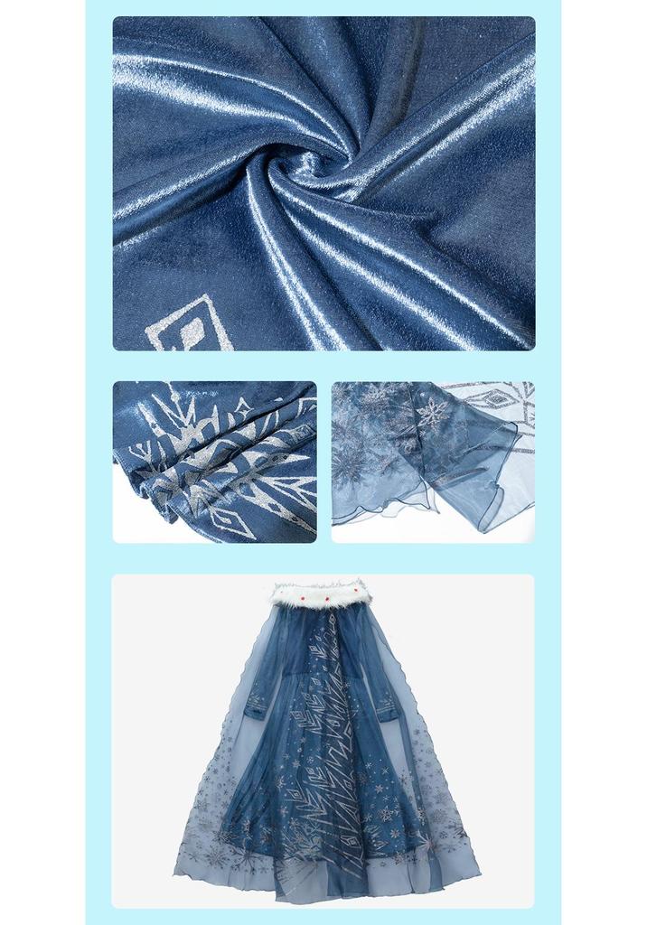 Frozen Princess Dress - European & American Style Halloween Costume for Toddlers & Girls (Elsa/Belle Inspired)