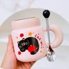 New Birthday Naughty Cat Water Cup Cartoon Ceramic Mug with Lid Spoon Cartoon Drinking Cup Gift Set Gift Box