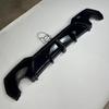 Gloss Black Rear Diffuser: Modified Car Body Kit for BMW 4 Series G22 with Vertical Strip Lights, Non-Destructive Installation.