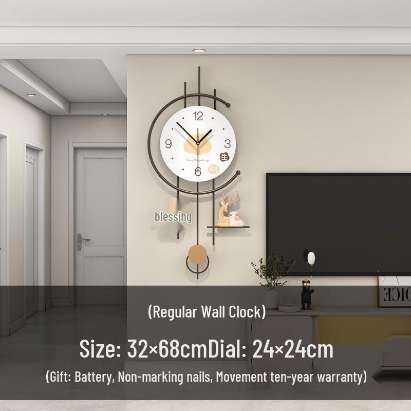 High-End Creative Living Room Wall Clock: Elegant Design for Home Decor