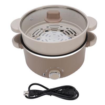 Electric Hot Pot 800W 3L Food Grade Nonstick Coating Multifunctional Electric Cooker with Steam