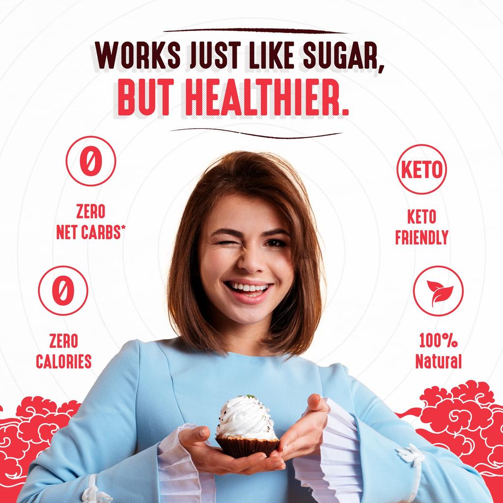 Lakanto Classic Japanese's Monk Fruit Sweetener with Erythritol, 200g || White Sugar Substitute, Zero Calorie, Keto Diet Friendly, Zero Net Carbs,