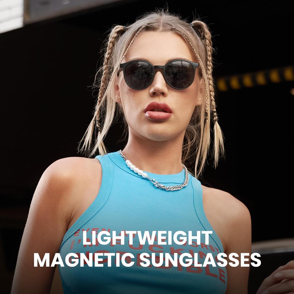 Magnetic Glasses and 2WAY Boston 5 Interchangeable UV Suit for Mountain Stylish [Cyxus] Glasses, Sunglasses, Glasses, Frame, Clip-on, Lenses,