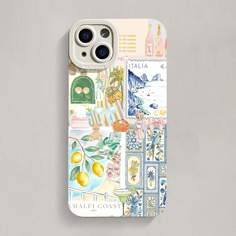 Phone Case For IPhone 17 Pro Max 17E 16 15 14 13 12 11 Plus 16e Ocean Creative Blue Ins Seashell Seaweed Cover Protective Funda
