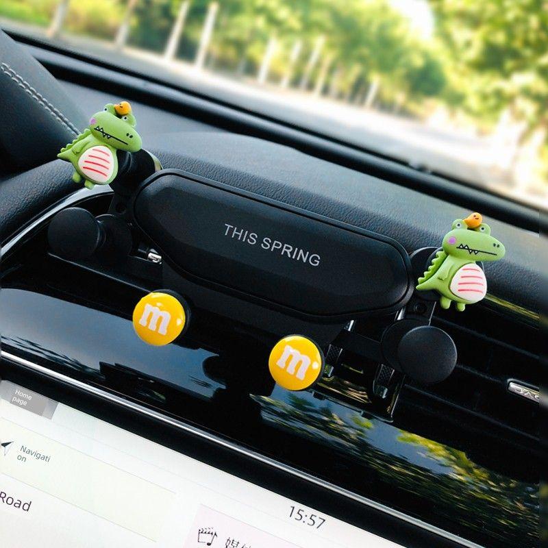 Car Phone Holder 2022 New Model Cute Cartoon Car Air Vent Decoration Navigation Support for Girls
