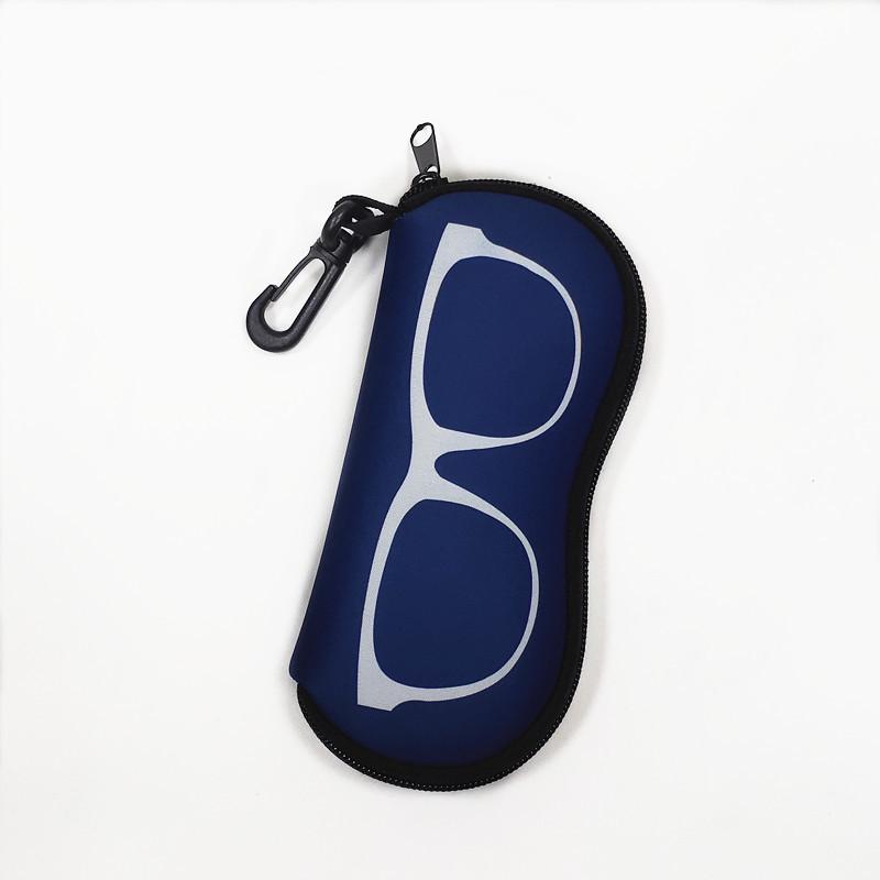 Dive Suit Printed Anti-Fall Zipper Glasses Case for Outdoor Protection and Mountaineering