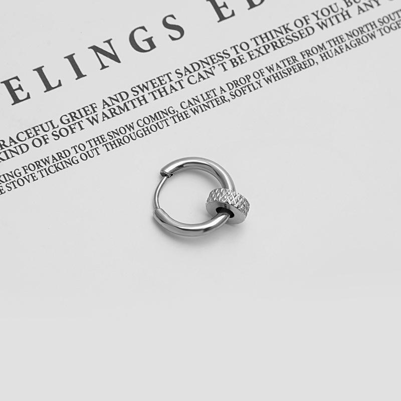 Stylish Stainless Steel Earrings Star Hip Hop Hipster Street Punk Circle Geometric Stud Earrings