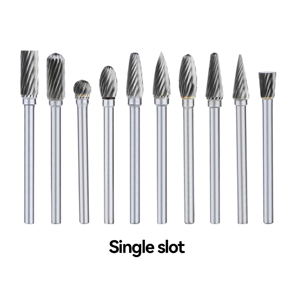 10 Pieces Grinding Rotary Burr File Metal Industrial Factory Woodworking Milling Slicer Replacement Hand Engraving Tool