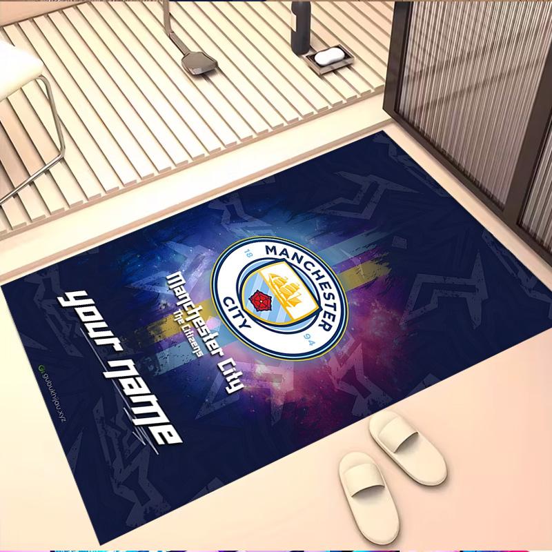 Manchester Football FC Print Rug, Washable Floor Carpet, For Entryway Dorm Laundry Room Office Study, Home Decor Birthday Christmas Gift