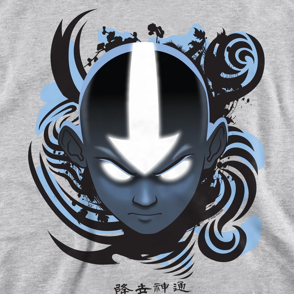 Avatar: The Last Airbender Unisex Adult Blue and Black Kanji Sweatshirt