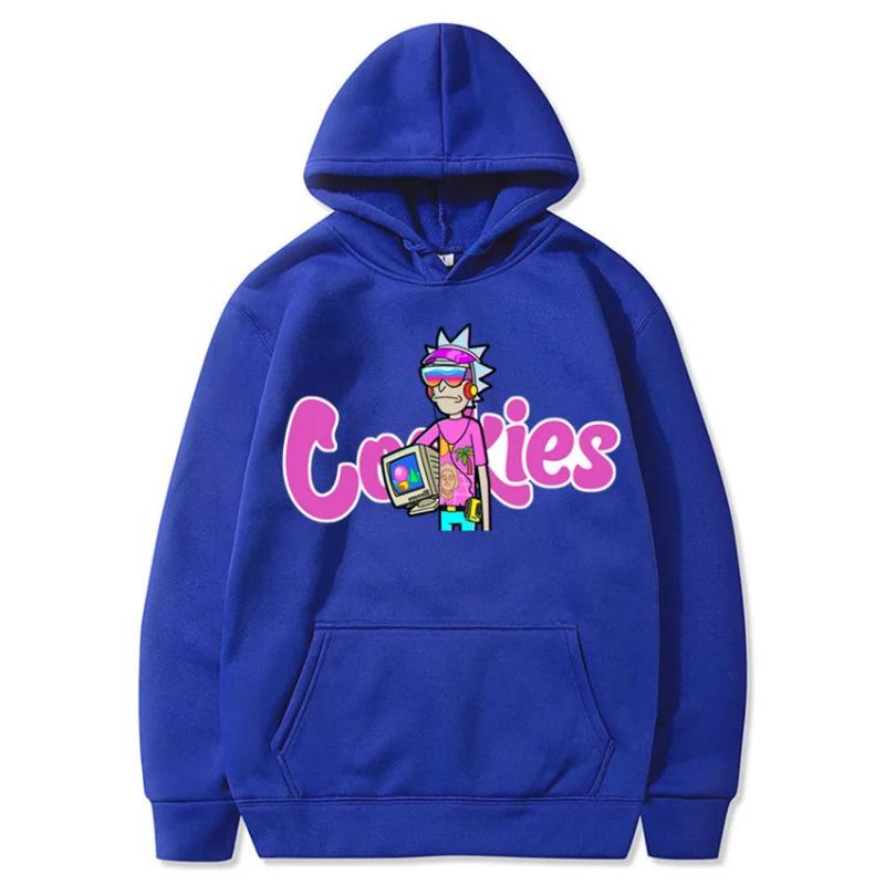 2025 New Anime Cookies Printed Fleece Men's Autumn and Winter Men's and Women's Sweatshirts Hoodies
