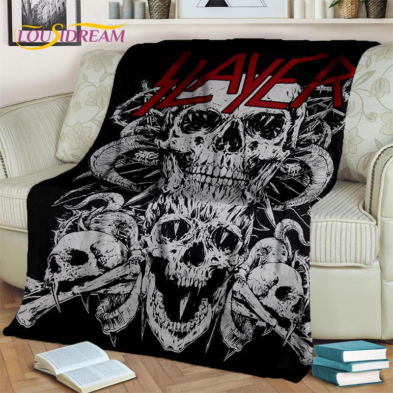 Rock Heavy Metal Slayer Band Blanket,Soft Throw Blanket for Home Bedroom Bed Sofa Picnic Travel Office Rest Cover Blanket Kids