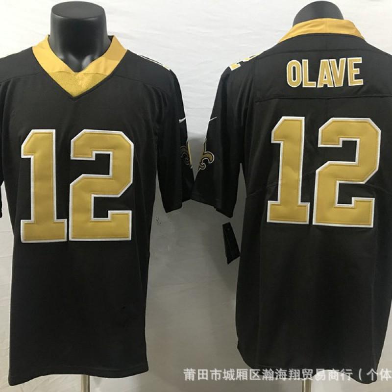 Saints Football Jersey Embroidered American Shirt Unisex Sports Top Breathable Team Game Wear