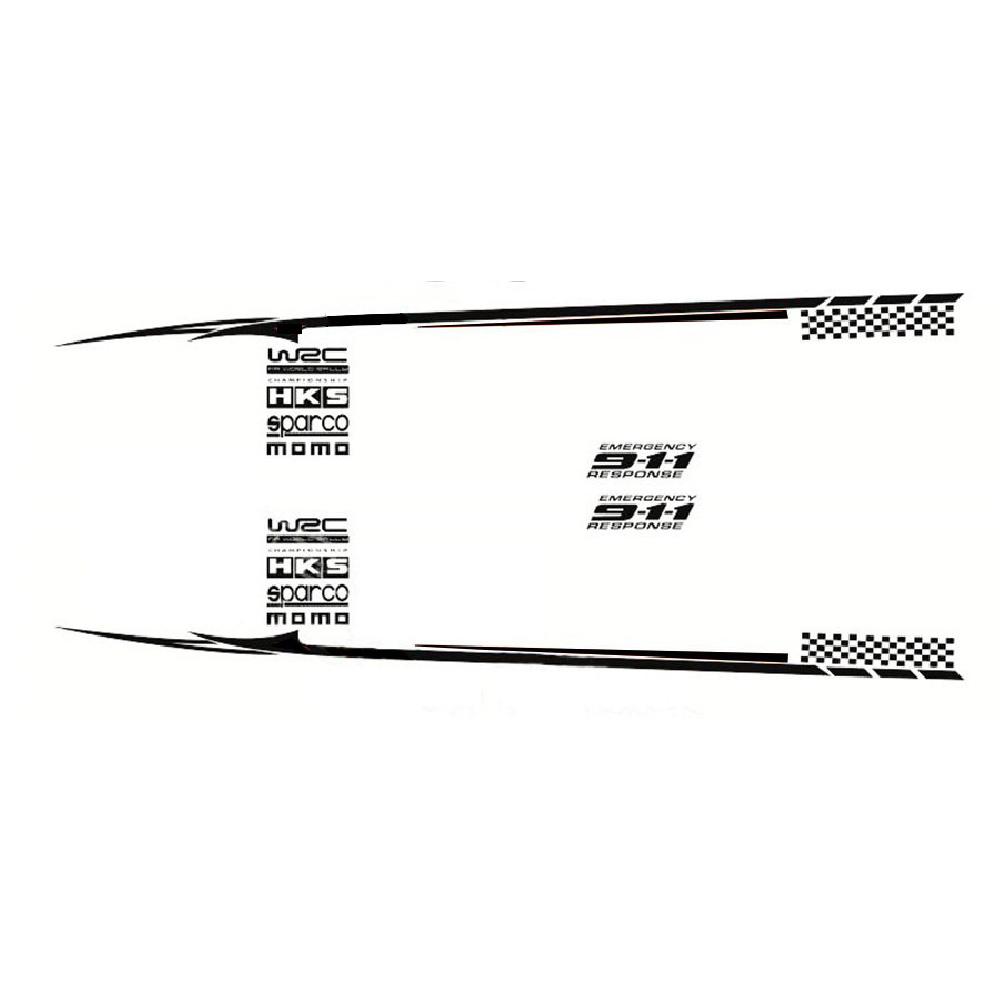 Pair Bk Material Black Car Body Styling Vinyl Decal Graphics Sticker Universal