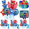 Pajamas Mask Boys Foil Balloon Kit Kids Birthday Party Decoration 32inch Number Cartoon Globlos Latex Balloons Toys Gift Supply