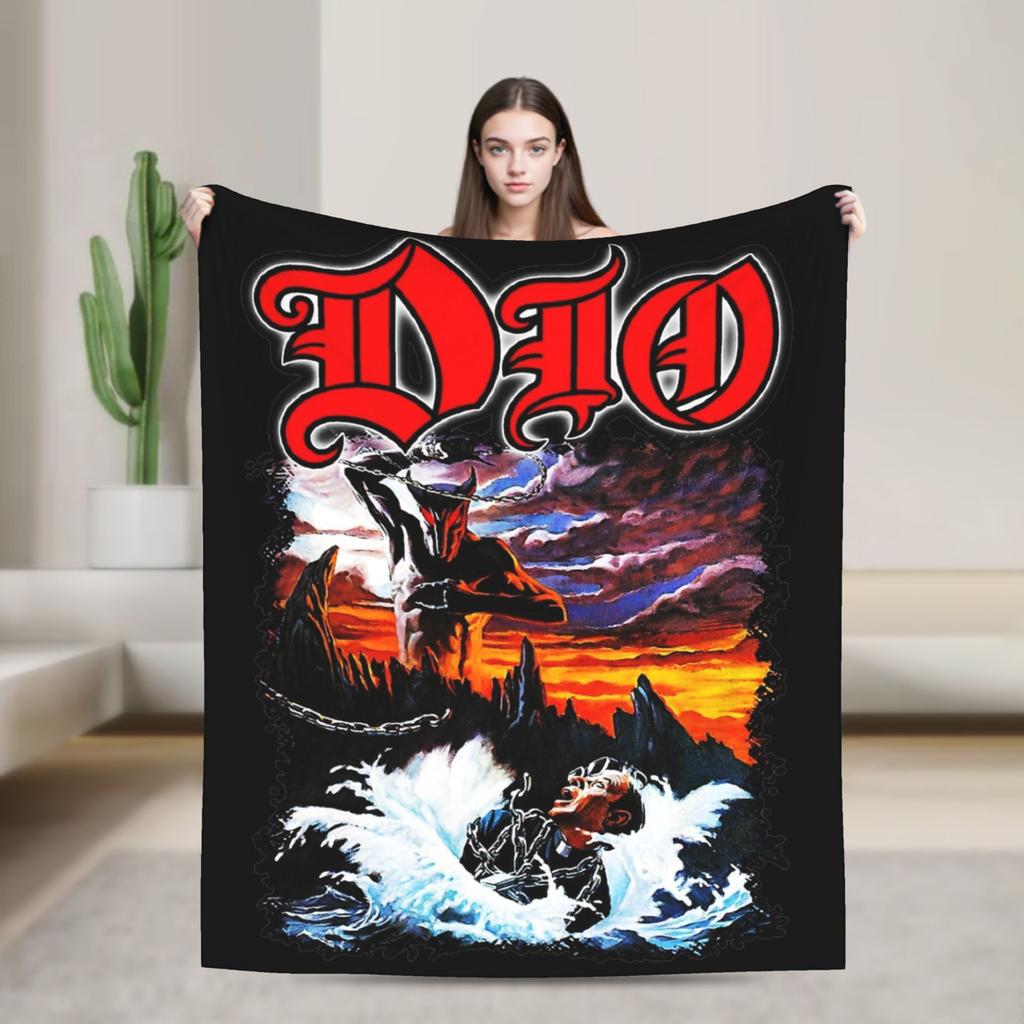 Dio Genre Rock The Last in Line Tour Decke Flanell Sommer Multifunktionale Super Warme Überwurfdecke für Zuhause Auto Bettwäsche Überwürfe