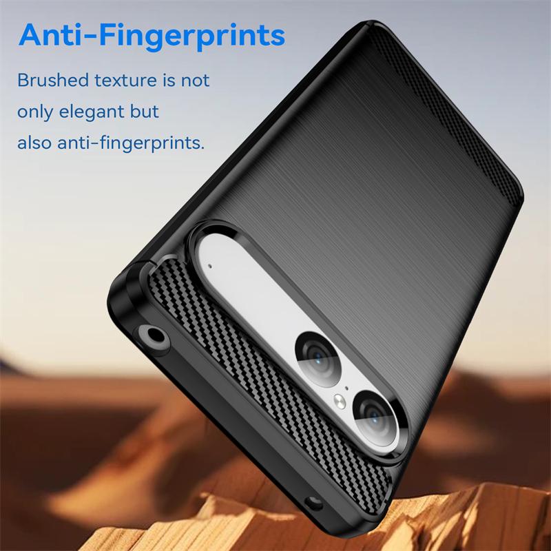 For Cover Sony Xperia 10 VII Case For Sony Xperia 10 VII Anti-knock Silicone Carbon Fiber Back Case For Sony Xperia 10 VII Case