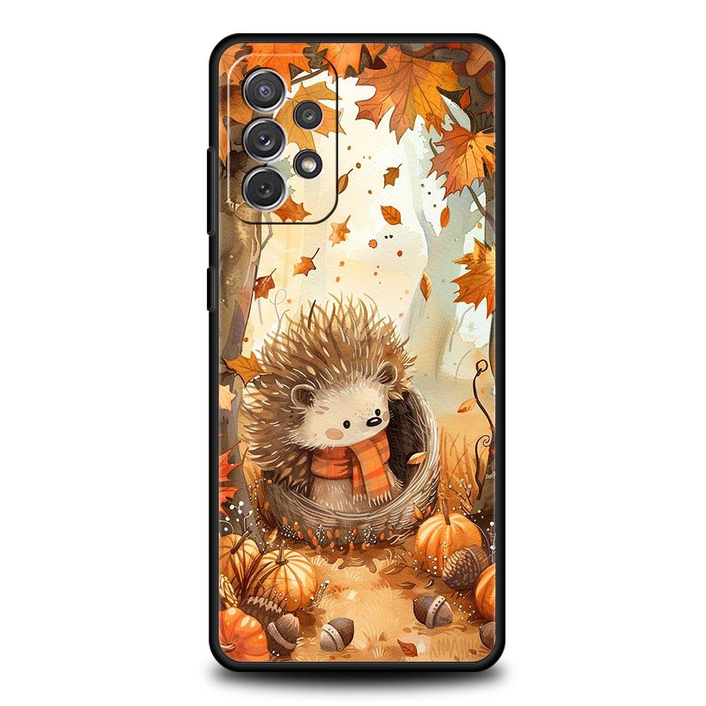 Hedgehog Design Phone Case For Samsung Galaxy A17 A07 A55 A35 A25 A15 A05 A33 5G A31 A23 A21s A13 A11 A41 A73 A53 A51 A71 Cover