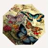 Butterflies, Flowers Theme Automatic Open/Close Umbrella, Portable 3 Fold Compact Umbrella for Men & Women, Valentine's Day Mother's Day Gift0725047