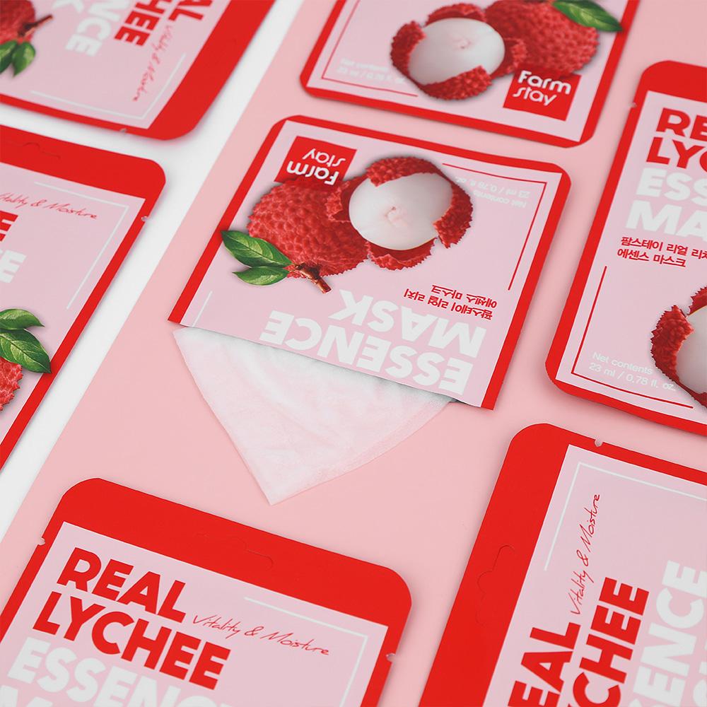 Farmstay Real Lychee Essence Mask (10Sheet)