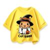 New Cartoon Kapibala Print Children's Short-sleeved T-shirt, Pure Cotton Summer Children's Clothing