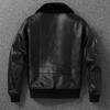 Chinese Size Top G1 Genuine Cowhide Men Leather Jacket Detachable Fur Collar Flight Suit Jackets For Men Military Aviator Coat Winter